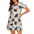 thumbnail image 1 of Fotbe Rottweiler Bata de Dormir para Mujer con Estampado, Camisón de Algodón de Manga Corta, Ropa de Dormir Casual, 1 of 6