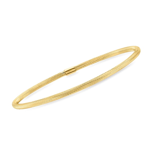 Ross-Simons Italian 14kt Yellow Gold Textured Bangle Bracelet, Women's, Adult