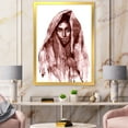thumbnail image 3 of Designart 'Black and White Portrait of Young Indian Woman II' Modern Framed Art Print, 3 of 4