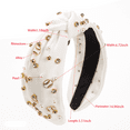 thumbnail image 2 of Yoyauz Women's Headbands Pearl Crystal Knot Headband Rhinestone Embellished Gemstone Headband Women's Christmas Holiday Hair Accessories Holiday Party Gifts, 2 of 5