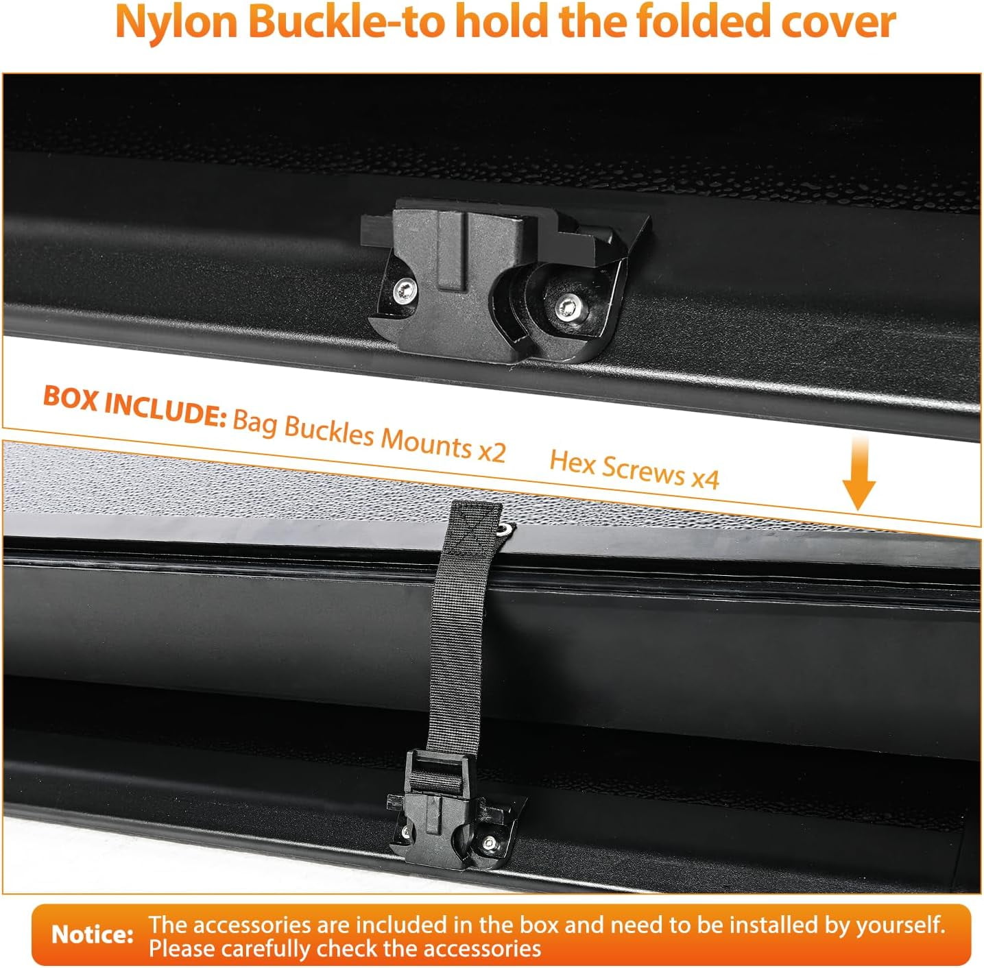 Nilight Hard Tri-fold Truck Bed Tonneau Cover Compatible with Toyota Tundra 2022 2023 2024-5.6ft