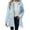 Light Blue, variant on Women's Trendy Lapel Collar Fuzzy Thicken Fleece Liner Dough Twists Comfy Solid Colored Long Sleeve Casual Loose Warm Fitting Jacket Coat