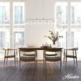 thumbnail image 3 of Hunter - Xidane 5-light Brushed Nickel, Extra Large Chandelier, Dimmable, Mid Century Modern Style, Linear Shaped, for Bedrooms, Dining, Living Rooms - 19748, 3 of 9