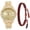 Gold, variant on Women's Men's Hip Hop Wrist Watch Unisex Crystal Rhinestone Watch Iced Out Watch