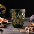 thumbnail image 3 of STP GOODS Vintage Embossed Glasses Set of 6 pcs 8.1 fl oz (240 ml) Glass Drinking Glasses Glass Tumbler Set of 6 Vintage Water Glasses Glassware for Water Cocktail, Green, 3 of 7