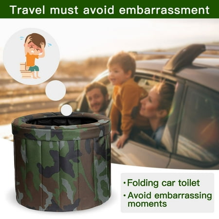 

HIBRO Non-Disposable Emergency toilet Portable Portable Kids Adults Camping Cleaning Supplies
