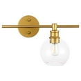 thumbnail image 2 of Living District LD2302BR Collier 1 Light Brass & Clear Glass Right Wall Sconce, 2 of 4