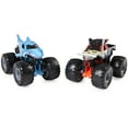 thumbnail image 2 of Monster Jam 2-Pack Pirate's Curse Vs. Megalodon - 1:64 Scale Monster Trucks, Girl and Boy Toys, 2 of 8