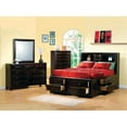 thumbnail image 2 of Maklaine Contemporary 10-drawer Wood Storage Queen Bed in Cappuccino, 2 of 2