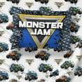 thumbnail image 3 of Monster Jam Smash & Mash Kids 3 Piece White Bed Sheet Set, Twin, 3 of 10