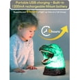 thumbnail image 2 of Luz nocturna de dinosaurio de silicona Wlhong para niños - Sensor táctil LED de 7 colores con batería recargable - Lámpara de dinosaurio adorable para dormitorio de niños y niñas, 2 of 6