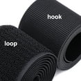 thumbnail image 2 of 5M/Roll High Quality Strong Adhesive Hook Loop Fastener Tape Strip Nylon Sticker Hook Loop Adhesive for Sewing DIY No Glue black 30mm 5meter 5Meter, 2 of 6