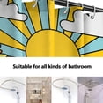thumbnail image 2 of Retro Funky Peace Vintage Hippie Floral Shower Curtain Sunshine Washable Waterproof Fabric Bath Curtains Set for Bathroom Decor Art with 12 Hooks - 72x72 Inch, 2 of 6