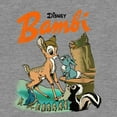 thumbnail image 2 of Women's Bambi Retro Poster  Racerback Tank Top Gray Heather X Small, 2 of 4