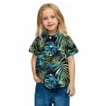thumbnail image 5 of Boys Hawaiian Shirt Print Short Sleeve Shirt Casual Button Down Shirt with Chest Pocket Beach Summer Tops Size 2-15 Years, 5 of 8