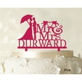 thumbnail image 1 of Mr & Mrs Wedding Cake Topper Personalized Pink Cake Topper Color Option Available 5-7 Inches Wide, 1 of 1