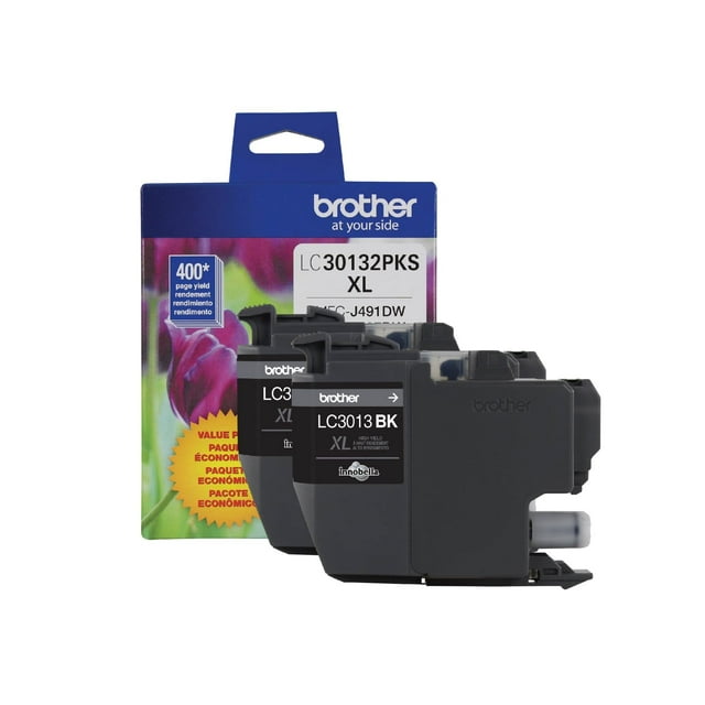 Cartuchos de tinta Brother LC3013 de alto rendimiento negros, paquete de 2