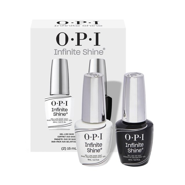 Paquete duo de base y capa superior de esmalte de larga duracion OPI Infinite Shine (2 x 0.5 fl oz)