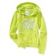 thumbnail image 2 of Aeropostale Womens Script Shimmer Hooded Hoodie Sudadera, Verde, X-Large Aeropostale Sudadera, 2 of 2