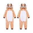 thumbnail image 5 of JIAYUE Baby Christmas Romper Winter Warm Fleece Long Sleeve Full Zipper Reindeer Hooded Jumpsuit for Casual Daily Wear, 5 of 5