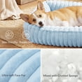 thumbnail image 2 of Exclusivo Mezcla Ribbed Plush Cuddler Dog Bed, 36"×28" Calming Pet Bed with Non-Slip Bottom for Large Dogs, Blue, 2 of 7