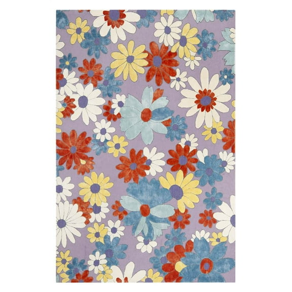 Safavieh Hand-hooked Wilton Lilac/ Blue New Zealand Wool Rug (8' x 10')