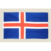 Iceland 3x5 Flag Blue White Red Polyester 2 Brass Grommets Country Iclandic