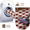 thumbnail image 4 of Farmhouse Round Rug 3ft Washable Circle Entryway Rugs Non Slip American Country Star Barn Red Brown Plaid Berry Area Rug Indoor Floor Carpet for Bedroom Kitchen Living Room Office Dining Room Nursery, 4 of 8