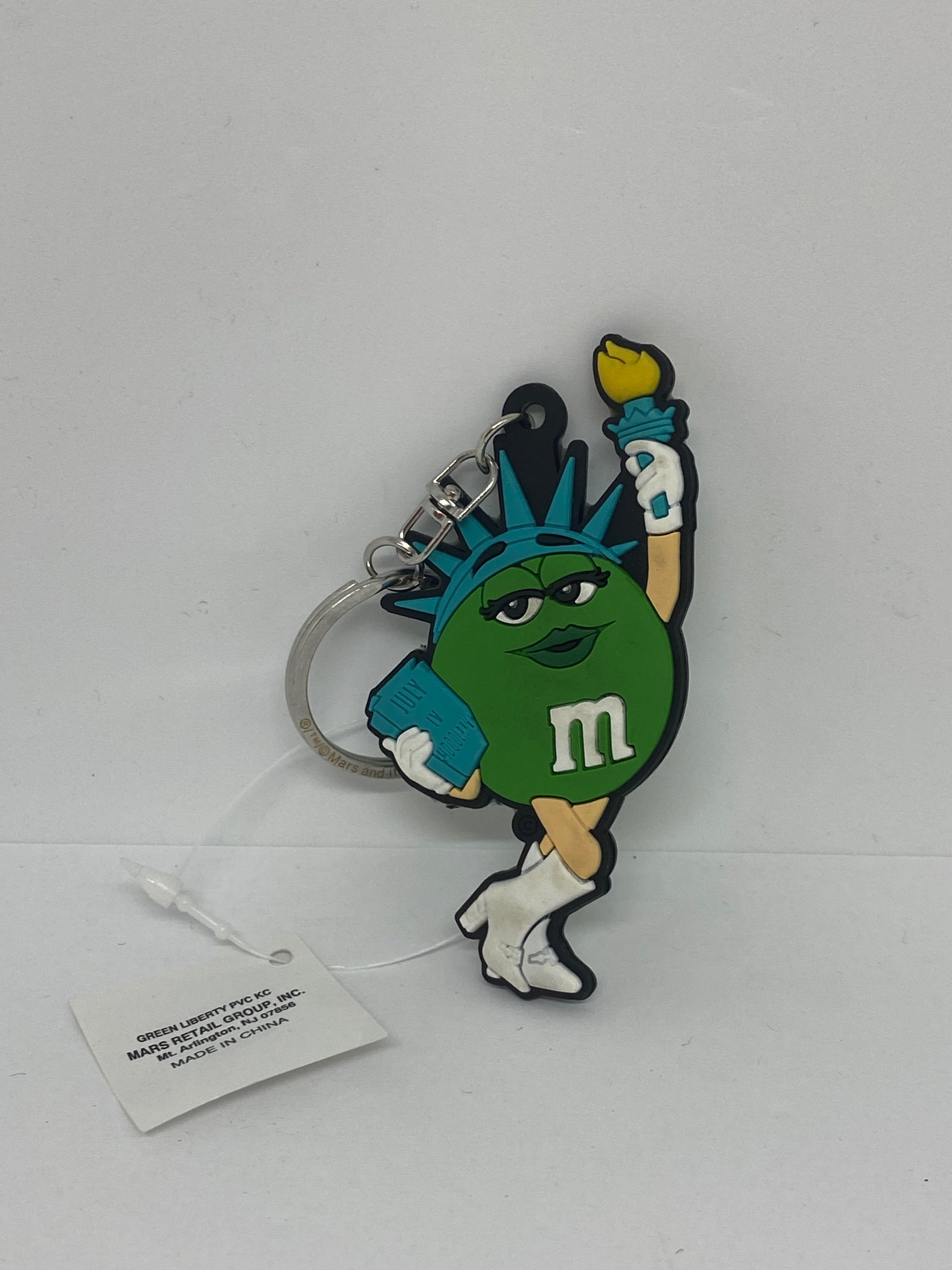 M&M's World Lady Liberty Yellow Cab and Red Charms Keychain New with Tags 