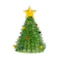 thumbnail image 1 of Adorno de árbol de Navidad de cristal, estatua en miniatura, escultura de regalo para escritorio de chimenea verde claro, 1 of 9