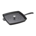 thumbnail image 6 of Staub Cast Iron 10.3" Square Grill Press - Matte Black (Fits 12" Grill Pan), 6 of 6