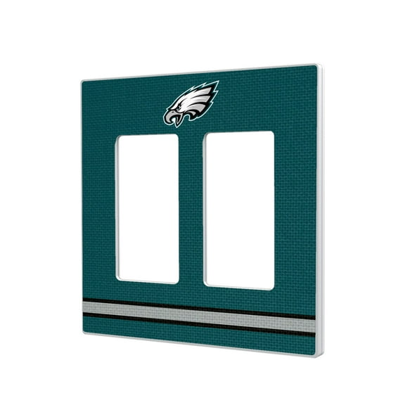 Philadelphia Eagles Stripe Double Rocker Light Switch Plate