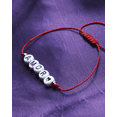 thumbnail image 3 of Brescia Adjustable Bracelet in Gold-Plated Beads with "AMOR" Text and Black Heart Charm, 3 of 3