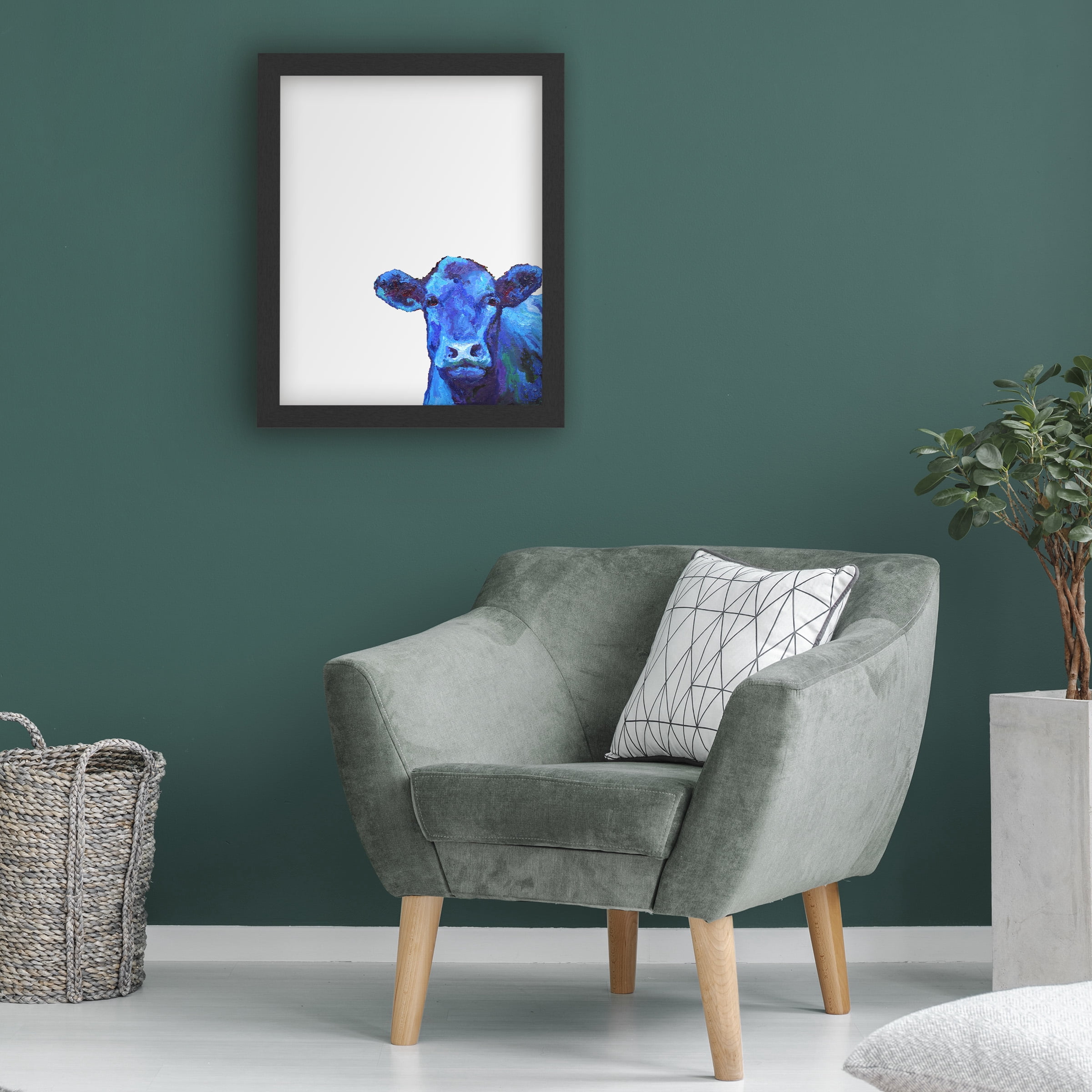 Trademark Fine Art 'Blue Cow' Markerboard by Marion Rose