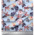 thumbnail image 1 of Soimoi Cotton Jersey Fabric Leaves & Floral Print Fabric by Yard 58 Inch Wide, 1 of 3