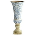 thumbnail image 1 of 07425-Cyan lighting-15.25 Inch Medium Baroque Planter  Blue/White Finish, 1 of 1