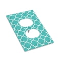 thumbnail image 7 of DouZhe 1-Gang Duplex Outlet Cover, Green Teal Quatrefoil Decorative Wall Plates, 7 of 7