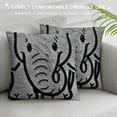 thumbnail image 3 of YINGXI Just a Girl Who Loves Throw Pillow Case ，Cute Grey Decorative Cushion Cover for Home Living Room Bedroom Room, for Wild animal Lovers Lovers 24x24in, 3 of 5