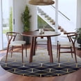 thumbnail image 3 of Blue Geometric Round Area Rug 7Ft Washable Circle Rugs for Dorm Laundry Room, Modern Abstract Gradient Marble Non-Slip Carpet Floor Mats Indoor Outdoor Carpet Runner Aesthetic Home Decor, 3 of 8