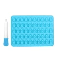 thumbnail image 2 of 10pcs 50 Cavity Gummy Bears Jabón de silicona Bandeja de cubitos de hielo Molde para hornear (Azul), 2 of 6