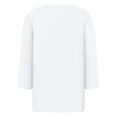 thumbnail image 6 of 3/4 Length Sleeve Womens Tops Spring Summer V Neck Plain Casual Blouse Office Work Shirts Solid Basic Tee Tops, 6 of 6