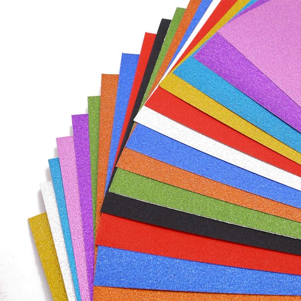 Glitter Cardstock Paper, 20 Sheets Sparkly Paper Premium Craft