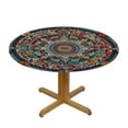 thumbnail image 3 of Nawypu  Round Tablecloth,Mandala Bohemian Floral Indoor &amp; Outdoor Table Cover for Christmas, Thanksgiving, Event, 3 of 7