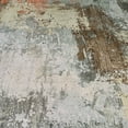thumbnail image 5 of Orange Brown Beige Vintage Rusty Print Style 7'6" x 10'3" Area Rug/ Carpet by Makymo, 5 of 7
