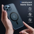 thumbnail image 4 of JETech Magnetic Case for iPhone 12 Pro Max 6.7-Inch Compatible with MagSafe, Translucent Matte Back Slim Shockproof Phone Cover (Storm Blue), 4 of 6