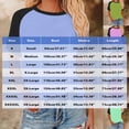 thumbnail image 3 of jtjvou Womens Color Block Raglan T Shirts Summer Casual Short Sleeve Crewneck Basic Tee Tops Baseball Style Loose Blouses Blue XXXL, 3 of 5