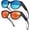 Blue + Orange, variant on Oversized Over Glasses Sunglasses for Women Men 2 Pack Round Frame Polarized Sun Glasses UV400 Protection for Driving Fishing Cycling Traveling