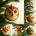 thumbnail image 2 of Christmas Fox Head Ornament, Unique Animal Themed Christmas Bauble, Handcrafted Resin Fox Head Decoration for Tree, Holiday Party Decor, Fun & Creative Holiday Hanging Accessory, 2 of 2