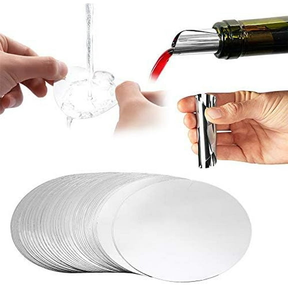 100pcs Silver Wine Pourer Drop Stopping Pour Disk Spout$$Home Decor, Kitchen, & Other