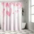 thumbnail image 4 of Valentine''s Day Shower Curtain Heart Design Pattern Shower Curtains for Bathroom Decor Romantic Pink Heart Bath Curtains Sets with Hooks for Valentines Day Home Decor Waterproof Extra Long 72" X 84", 4 of 6